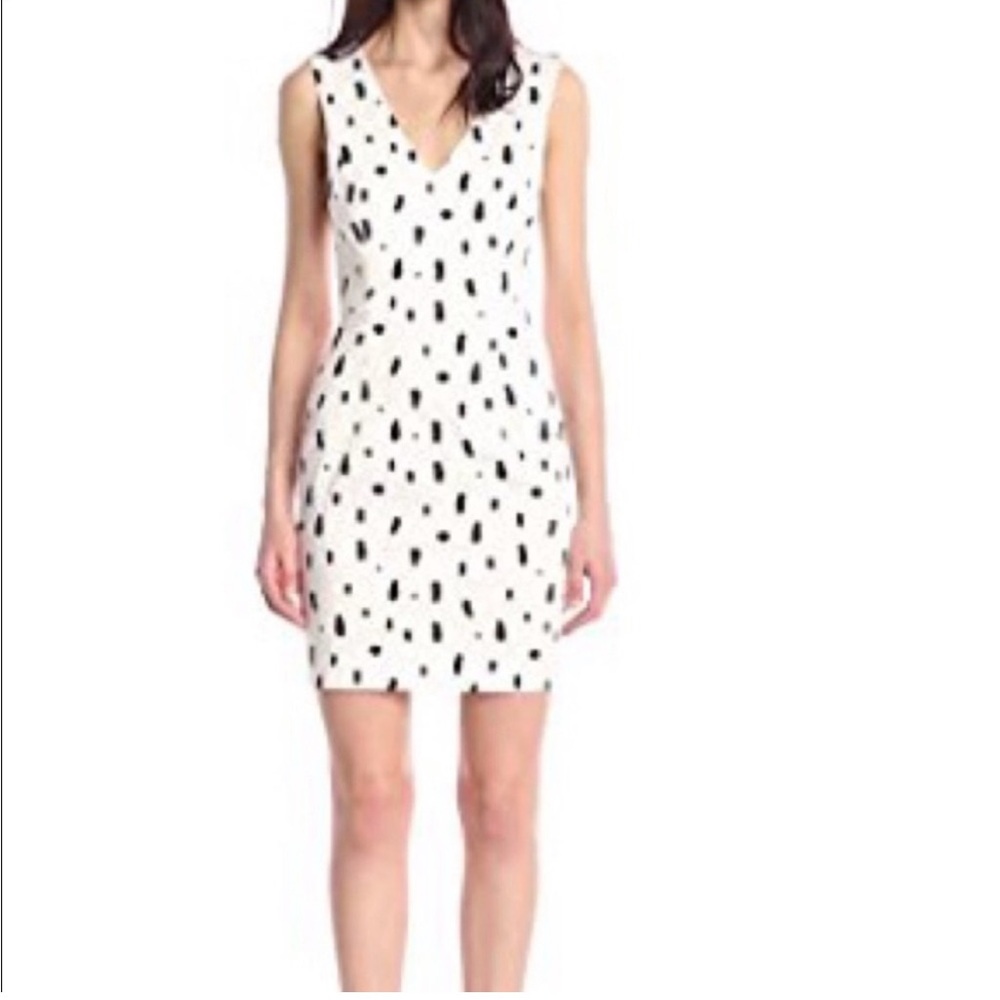 French Connection Black and White Patterned Mini Dress